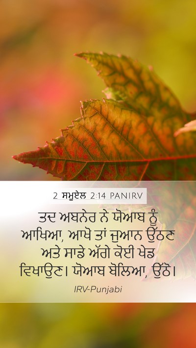 2 ਸਮੂਏਲ 2:14 PANIRV Bible Verse Image