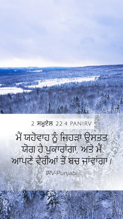 2 ਸਮੂਏਲ 22:4 PANIRV Mobile Phone Wallpaper - ਮੈਂ ਯਹੋਵਾਹ ਨੂੰ - Mobile Bible Verse Wallpaper