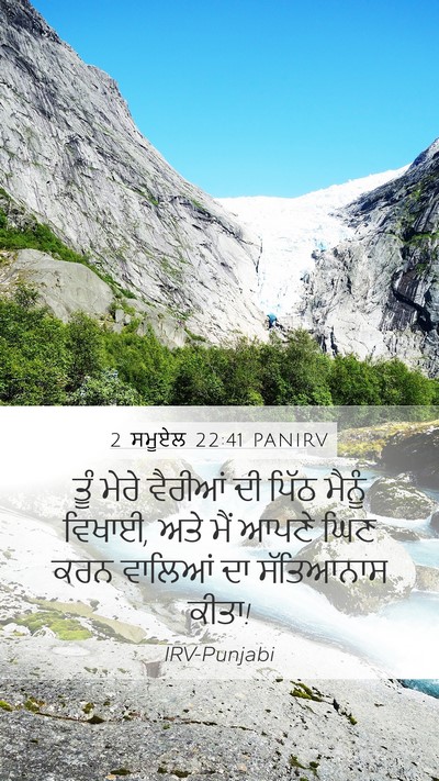 2 ਸਮੂਏਲ 22:41 PANIRV Mobile Phone Wallpaper - ਤੂੰ ਮੇਰੇ ਵੈਰੀਆਂ ਦੀ - Mobile Bible Verse Wallpaper