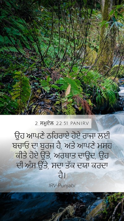 2 ਸਮੂਏਲ 22:51 PANIRV Mobile Phone Wallpaper - ਉਹ ਆਪਣੇ ਠਹਿਰਾਏ ਹੋਏ - Mobile Bible Verse Wallpaper