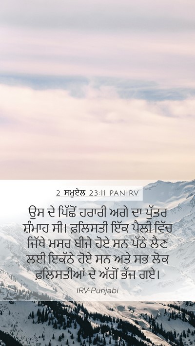 2 ਸਮੂਏਲ 23:11 PANIRV Bible Verse Image