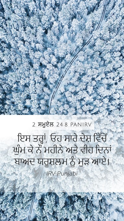 2 ਸਮੂਏਲ 24:8 PANIRV Mobile Phone Wallpaper - ਇਸ ਤਰ੍ਹਾਂ, ਓਹ ਸਾਰੇ - Mobile Bible Verse Wallpaper