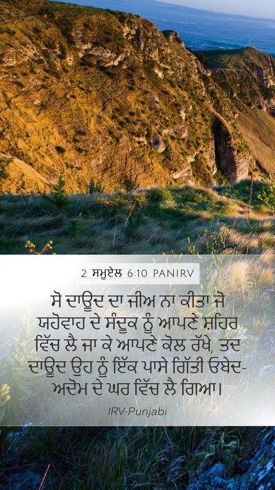 2 ਸਮੂਏਲ 6:10 PANIRV Mobile Phone Wallpaper - ਸੋ ਦਾਊਦ ਦਾ ਜੀਅ ਨਾ - Mobile Bible Verse Wallpaper