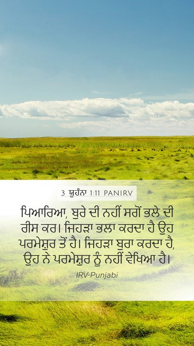 3 ਯੂਹੰਨਾ 1:11 PANIRV Bible Verse Image