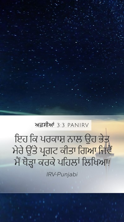 ਅਫ਼ਸੀਆਂ 3:3 PANIRV Bible Verse Image