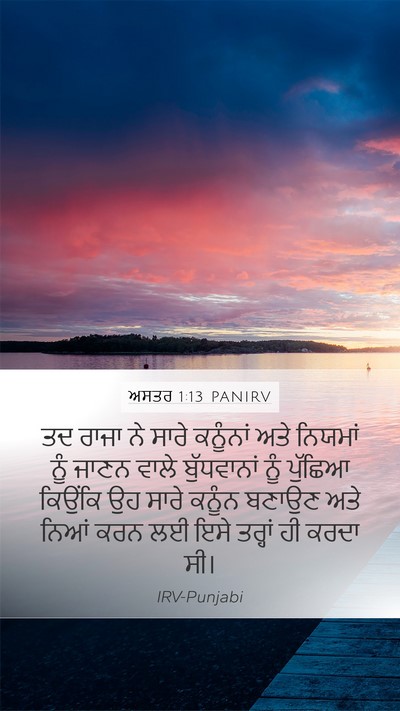 ਅਸਤਰ 1:13 PANIRV Bible Verse Image