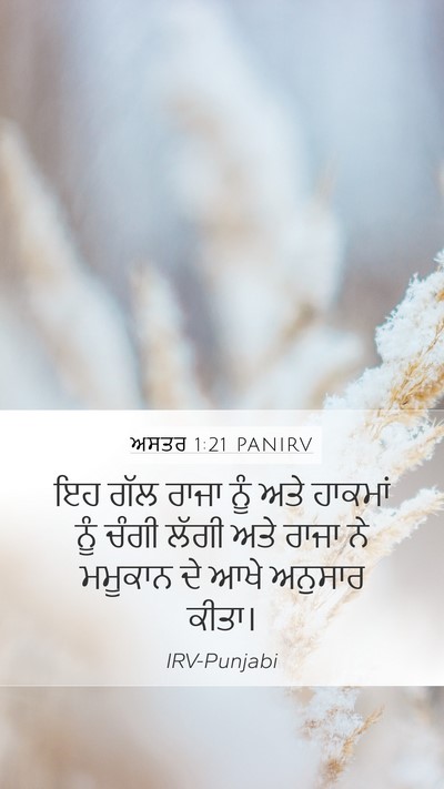 ਅਸਤਰ 1:21 PANIRV Bible Verse Image