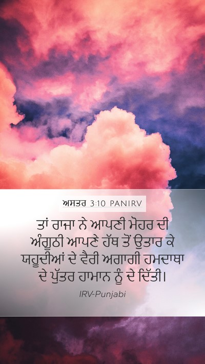 ਅਸਤਰ 3:10 PANIRV Bible Verse Image