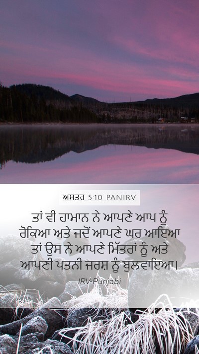 ਅਸਤਰ 5:10 PANIRV Mobile Phone Wallpaper - ਤਾਂ ਵੀ ਹਾਮਾਨ ਨੇ - Mobile Bible Verse Wallpaper