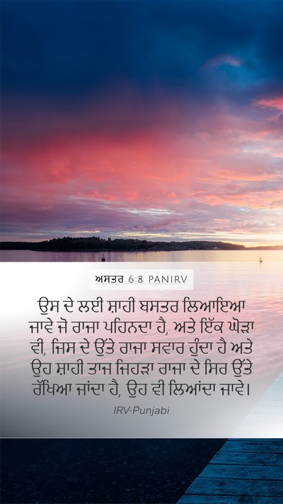 ਅਸਤਰ 6:8 PANIRV Bible Verse Image