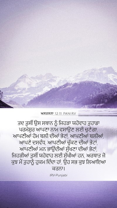 ਅਸਤਸਨਾ 12:11 PANIRV Bible Verse Image