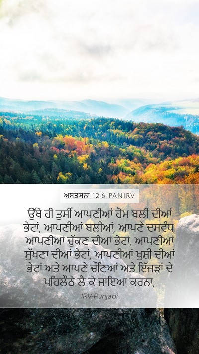 ਅਸਤਸਨਾ 12:6 PANIRV Bible Verse Image