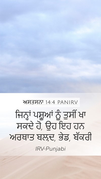 ਅਸਤਸਨਾ 14:4 PANIRV Mobile Phone Wallpaper - ਜਿਨ੍ਹਾਂ ਪਸ਼ੂਆਂ - Mobile Bible Verse Wallpaper