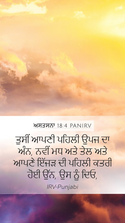 ਅਸਤਸਨਾ 18:4 PANIRV Bible Verse Image