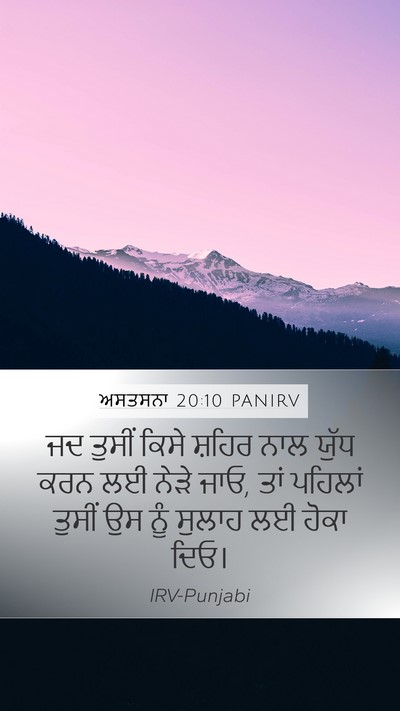 ਅਸਤਸਨਾ 20:10 PANIRV Bible Verse Image