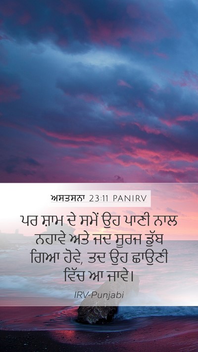 ਅਸਤਸਨਾ 23:11 PANIRV Mobile Phone Wallpaper - ਪਰ ਸ਼ਾਮ ਦੇ ਸਮੇਂ ਉਹ - Mobile Bible Verse Wallpaper