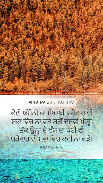 ਅਸਤਸਨਾ 23:3 PANIRV Bible Verse Image