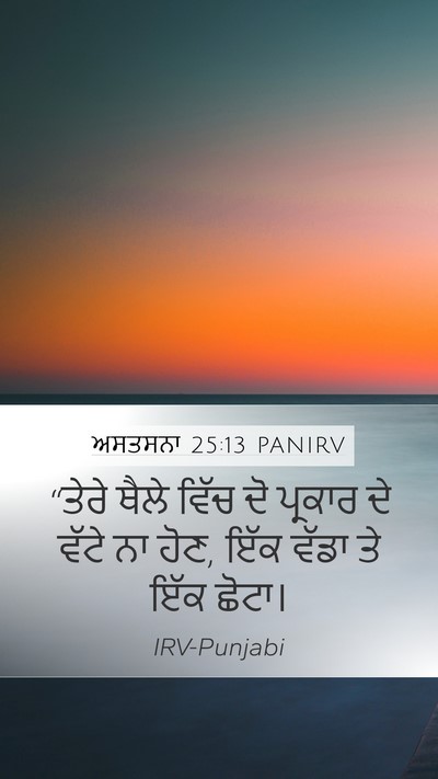 ਅਸਤਸਨਾ 25:13 PANIRV Bible Verse Image