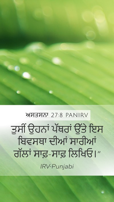 ਅਸਤਸਨਾ 27:8 PANIRV Bible Verse Image