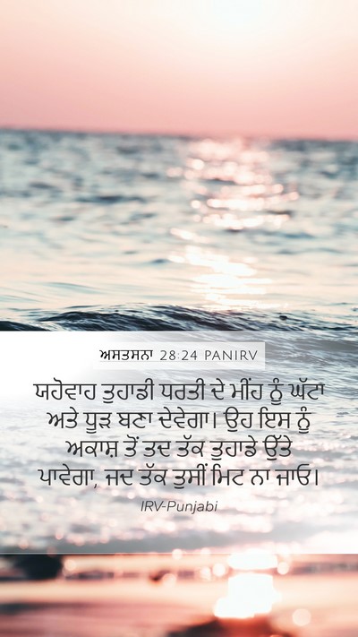 ਅਸਤਸਨਾ 28:24 PANIRV Mobile Phone Wallpaper - ਯਹੋਵਾਹ ਤੁਹਾਡੀ - Mobile Bible Verse Wallpaper