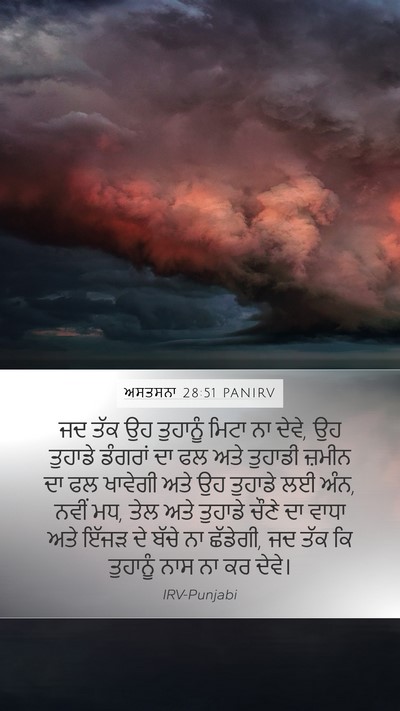 ਅਸਤਸਨਾ 28:51 PANIRV Bible Verse Image