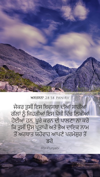 ਅਸਤਸਨਾ 28:58 PANIRV Bible Verse Image