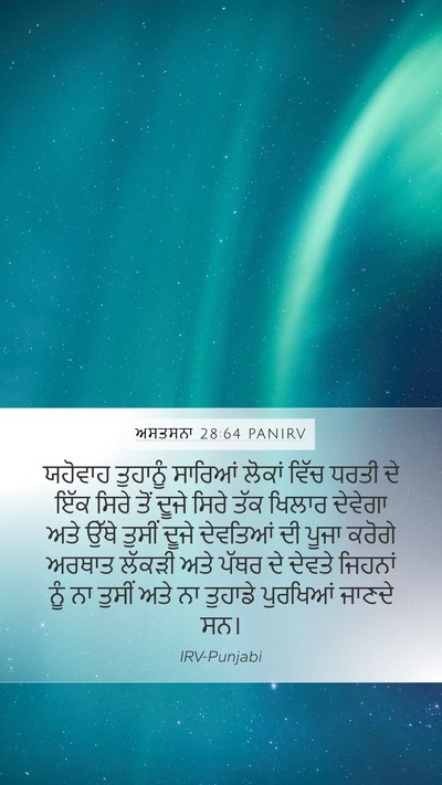 ਅਸਤਸਨਾ 28:64 PANIRV Bible Verse Image