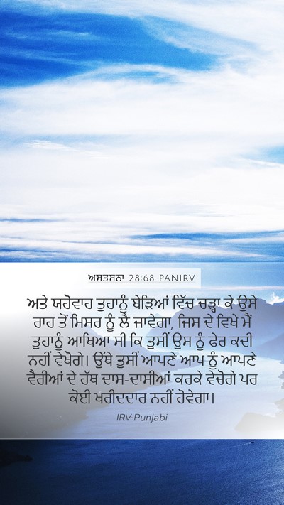 ਅਸਤਸਨਾ 28:68 PANIRV Bible Verse Image