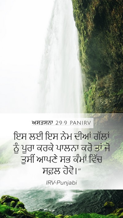 ਅਸਤਸਨਾ 29:9 PANIRV Bible Verse Image