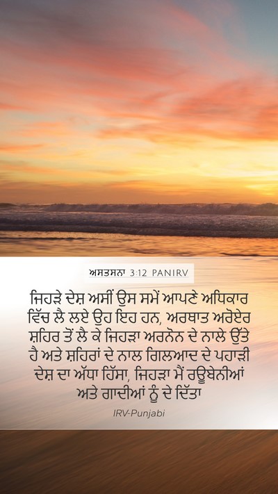 ਅਸਤਸਨਾ 3:12 PANIRV Bible Verse Image