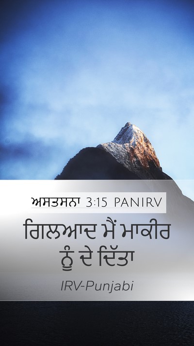 ਅਸਤਸਨਾ 3:15 PANIRV Bible Verse Image