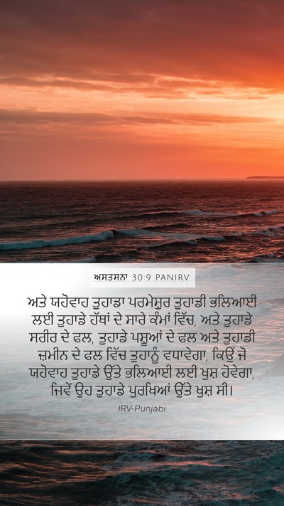 ਅਸਤਸਨਾ 30:9 PANIRV Bible Verse Image