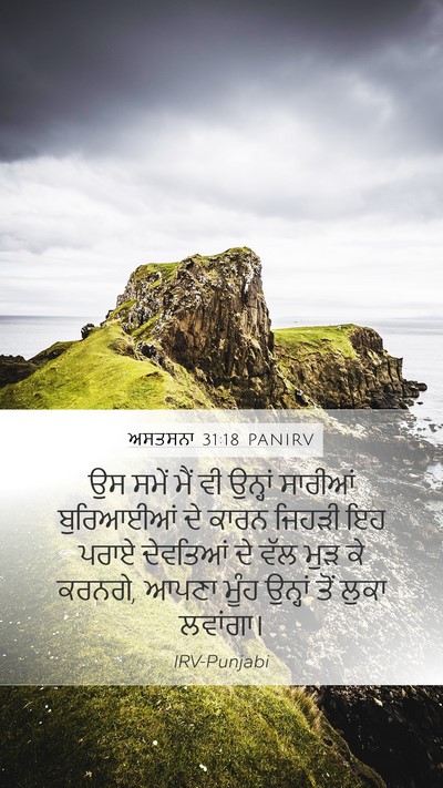 ਅਸਤਸਨਾ 31:18 PANIRV Mobile Phone Wallpaper - ਉਸ ਸਮੇਂ ਮੈਂ ਵੀ - Mobile Bible Verse Wallpaper