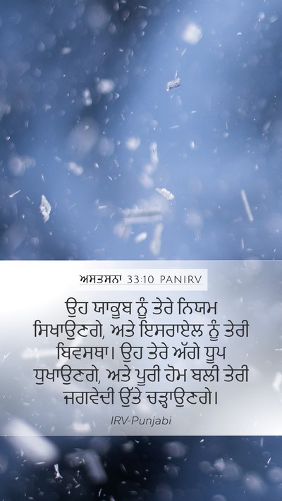 ਅਸਤਸਨਾ 33:10 PANIRV Bible Verse Image