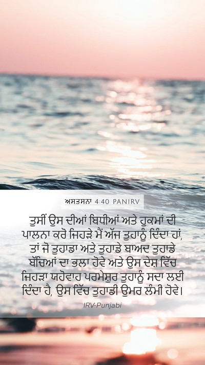 ਅਸਤਸਨਾ 4:40 PANIRV Bible Verse Image