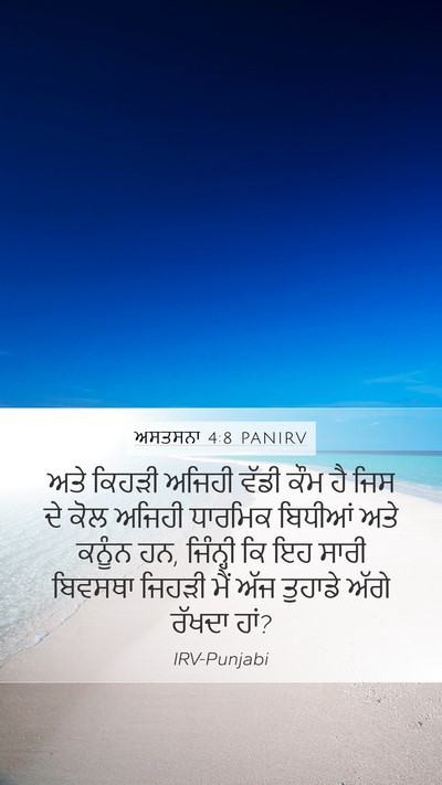 ਅਸਤਸਨਾ 4:8 PANIRV Bible Verse Image