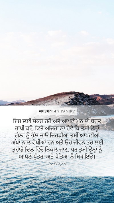 ਅਸਤਸਨਾ 4:9 PANIRV Bible Verse Image