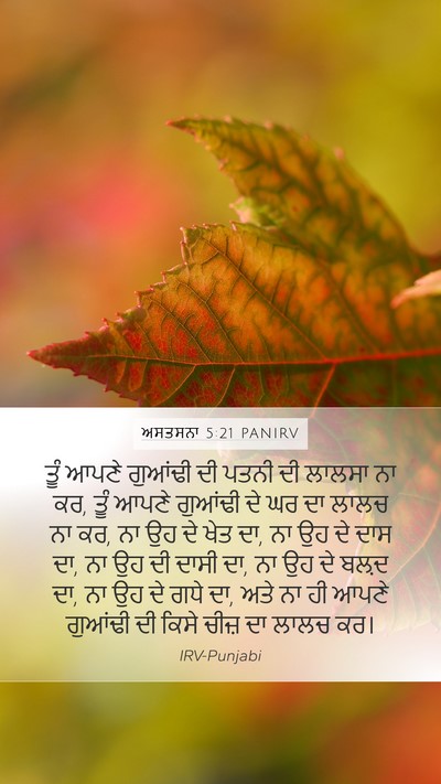ਅਸਤਸਨਾ 5:21 PANIRV Bible Verse Image