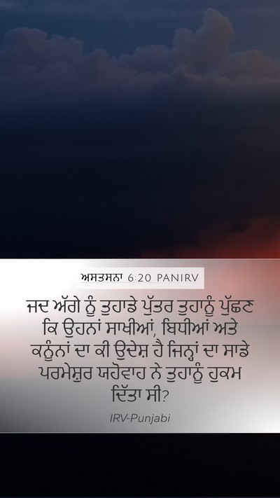 ਅਸਤਸਨਾ 6:20 PANIRV Bible Verse Image