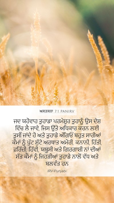 ਅਸਤਸਨਾ 7:1 PANIRV Bible Verse Image