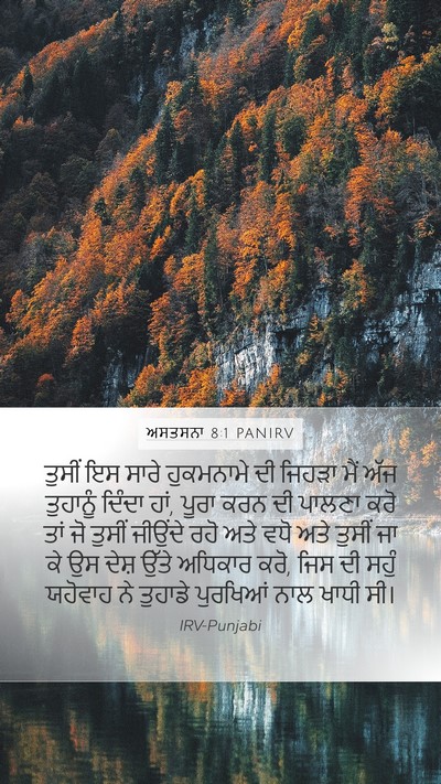 ਅਸਤਸਨਾ 8:1 PANIRV Bible Verse Image