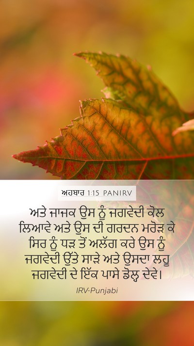 ਅਹਬਾਰ 1:15 PANIRV Bible Verse Image
