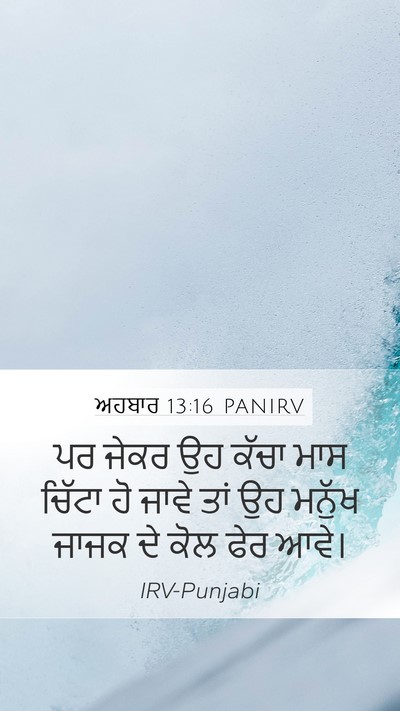 ਅਹਬਾਰ 13:16 PANIRV Mobile Phone Wallpaper - ਪਰ ਜੇਕਰ ਉਹ ਕੱਚਾ ਮਾਸ - Mobile Bible Verse Wallpaper