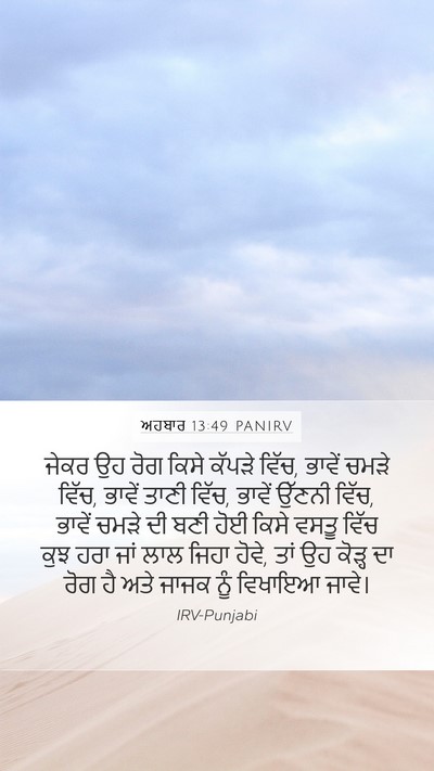 ਅਹਬਾਰ 13:49 PANIRV Bible Verse Image