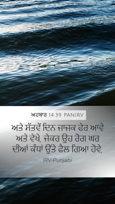 ਅਹਬਾਰ 14:39 PANIRV Mobile Phone Wallpaper - ਅਤੇ ਸੱਤਵੇਂ ਦਿਨ - Mobile Bible Verse Wallpaper