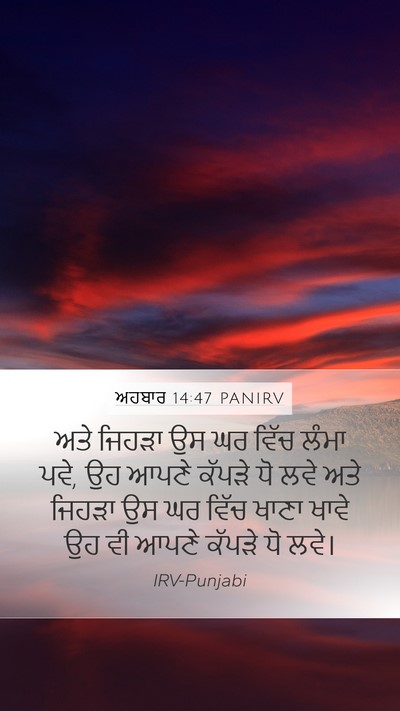ਅਹਬਾਰ 14:47 PANIRV Mobile Phone Wallpaper - ਅਤੇ ਜਿਹੜਾ ਉਸ ਘਰ - Mobile Bible Verse Wallpaper