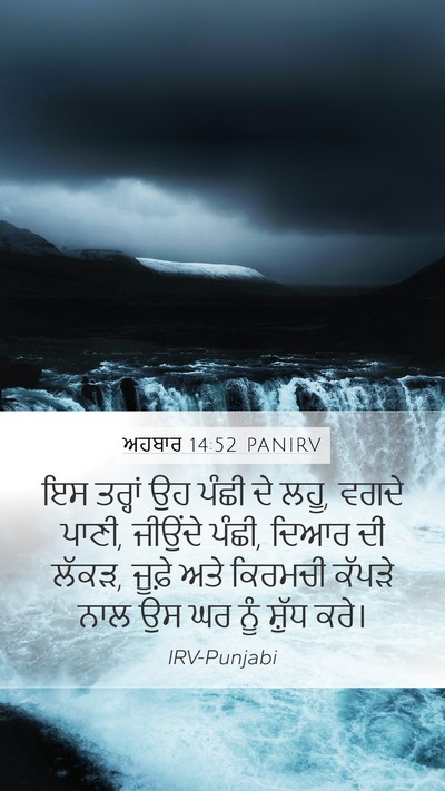 ਅਹਬਾਰ 14:52 PANIRV Mobile Phone Wallpaper - ਇਸ ਤਰ੍ਹਾਂ ਉਹ ਪੰਛੀ - Mobile Bible Verse Wallpaper