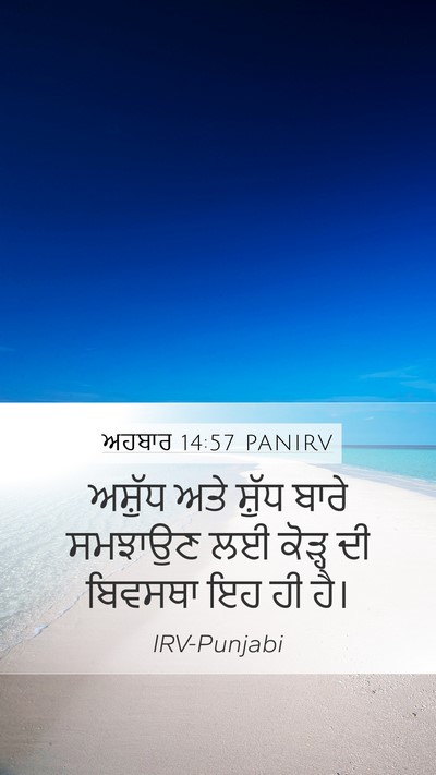 ਅਹਬਾਰ 14:57 PANIRV Mobile Phone Wallpaper - ਅਸ਼ੁੱਧ ਅਤੇ ਸ਼ੁੱਧ - Mobile Bible Verse Wallpaper