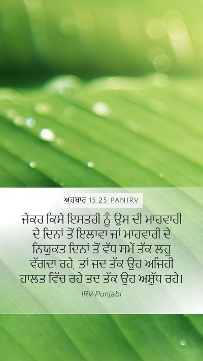 ਅਹਬਾਰ 15:25 PANIRV Bible Verse Image