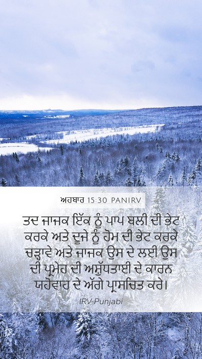 ਅਹਬਾਰ 15:30 PANIRV Mobile Phone Wallpaper - ਤਦ ਜਾਜਕ ਇੱਕ ਨੂੰ ਪਾਪ - Mobile Bible Verse Wallpaper